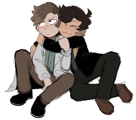 colored sketch (characters belong to ken_gh0st on toyhou.se)